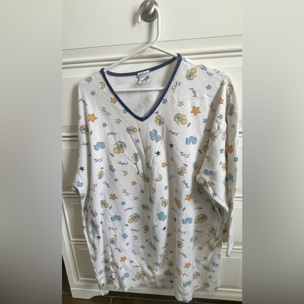 Tweetie Angel Pajama Shirt. One Size. 100% Cotton. Exclusive Decoration.